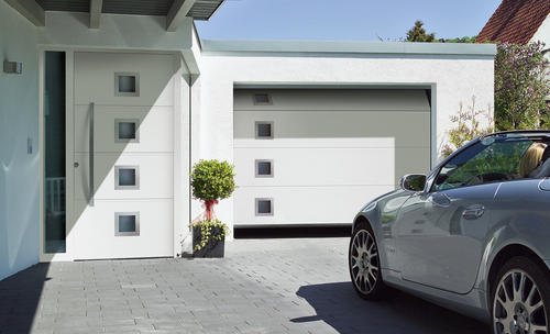 Aluminium Residential Overhead Garage Door, Color : White