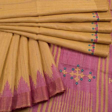 Khadi Embroidered Saree