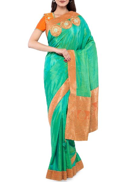 Patchwork Embroidered Saree