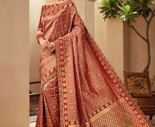 Banarasi Silk Embroidered Saree, Packaging Type : Packet, Poly Bag