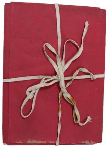 Cardboard Four Flap Cloth File, Color : Red