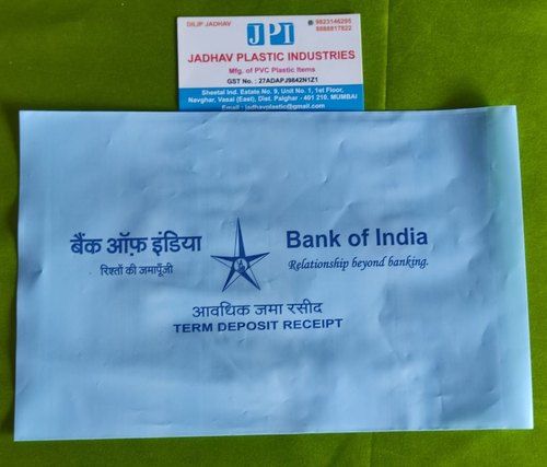 PVC Bank Fixed Deposit Book Cover, Size : 6.5x10'