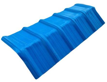FRP Ridge Curved Roofing Sheet, Color : Blue