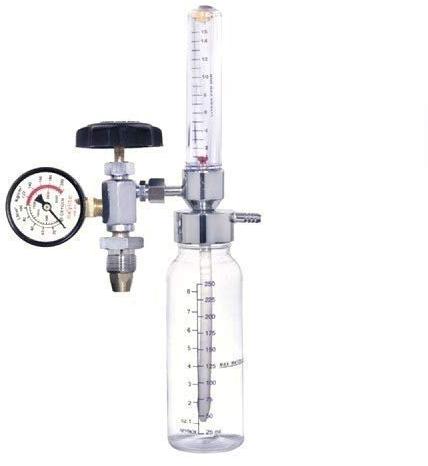 Spancare flow meter with humidifier, for Clinical Use, Hospital Use, Display Type : Analogue Display