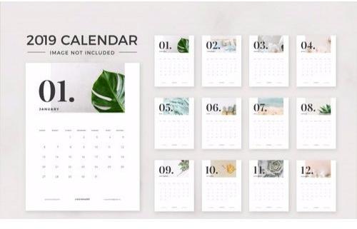 Print4 Paper Printed White Personalized Photo Calendar, Size : A3