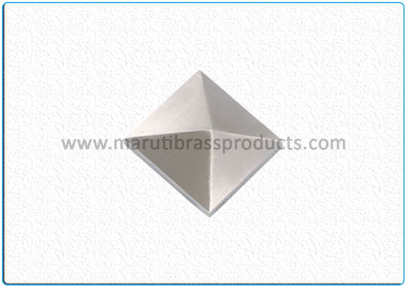 Brass Pyramid Mirror Cap, for Fittings, Pattern : Plain
