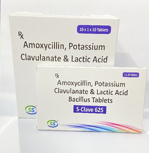 Amoxycillin and Potassium Clavulanate tablets 625mg, Packaging Type : Plastic Pouch