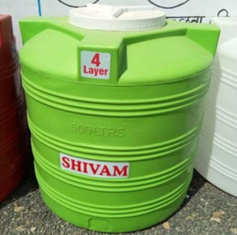 Shivam Round Green Plastic Water Tank