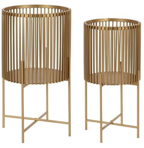 Golden Round Stainless Steel Polished Decorative Plant Stand, Feature : Durable, High Strength