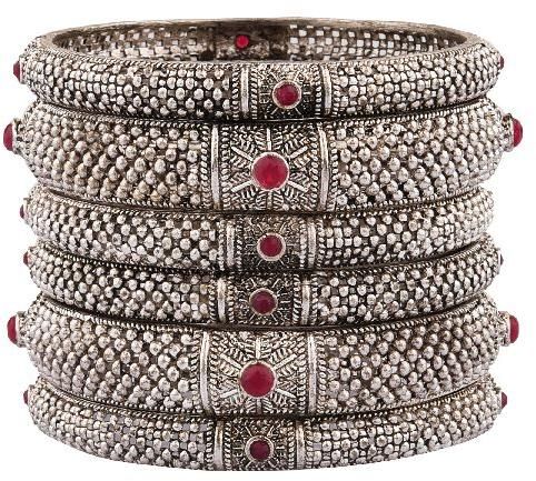 Oxidized Indian Jewelry Bracelet Bangle Set, Occasion : Casual Wear, Festive Wear, Party Wear, Wedding Wear