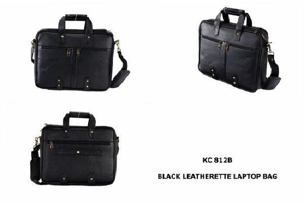 Black Leatherette Laptop Bag, Feature : Good Quality, High Grip