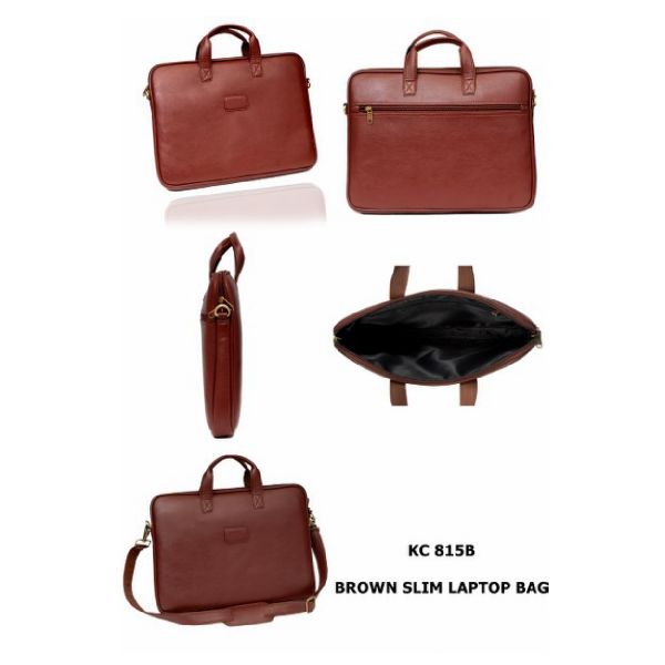 Brown Slim Laptop Bag