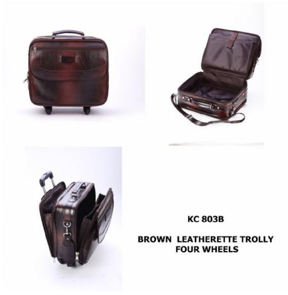 Plain Leatherette Laptop Trolley Bag, Feature : Impeccable Finish, Waterprrof