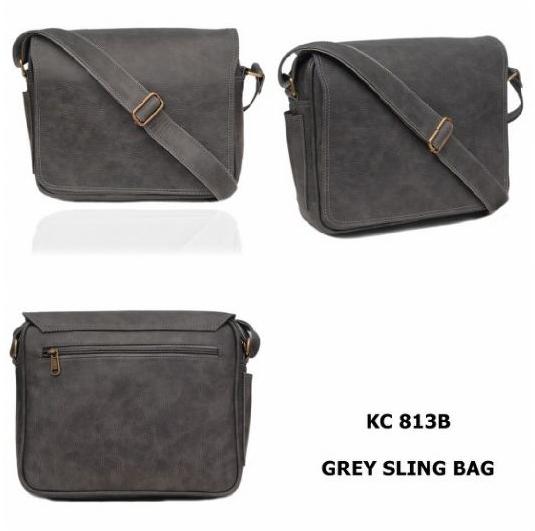 Mens Grey Sling Bags, Load Capacity : 5-10 Kg