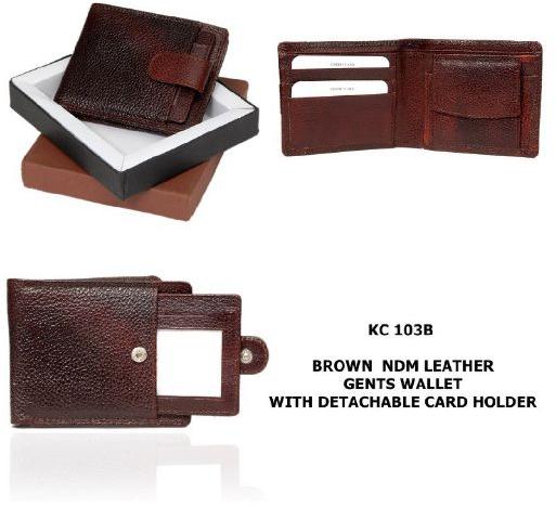 Mens Leather Wallet With Detachable Credit Card Holder