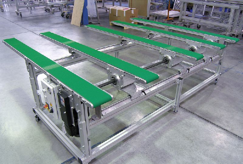 Rectangular PVC Belt Conveyor, for Moving Goods, Certification : CE Certified
