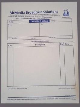 Printed Invoice Book