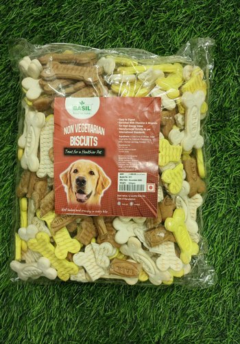 Basil Dog Vegetarian Biscuits, Packaging Type : Packet