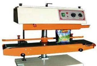 Stainless Steel 100-1000kg Polished Continuous Bag Sealing Machine, Capacity : 10-50kg/h