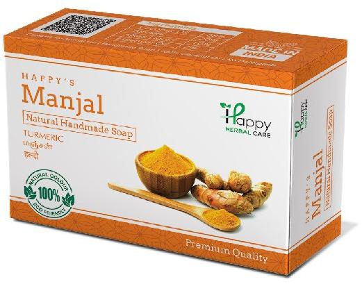 Oval Handmade Herbal Turmeric Sopa, for Bathing, Personal, Skin Care, Packaging Type : Paper Box