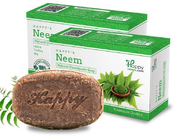 Round Herbal Handmade Neem Soap, for Bathing, Personal, Skin Care, Form : Solid