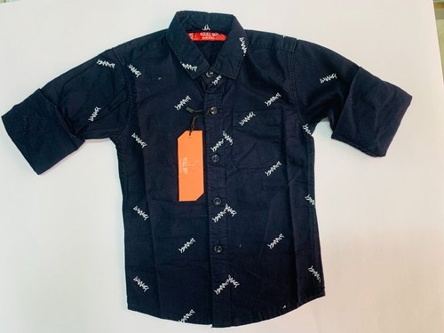 Scull Boy Kids Party Wear Shirt, Pattern : Printed