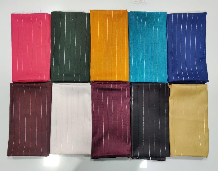 Rayon Slub Fabric, for Garments, Pattern : Checked