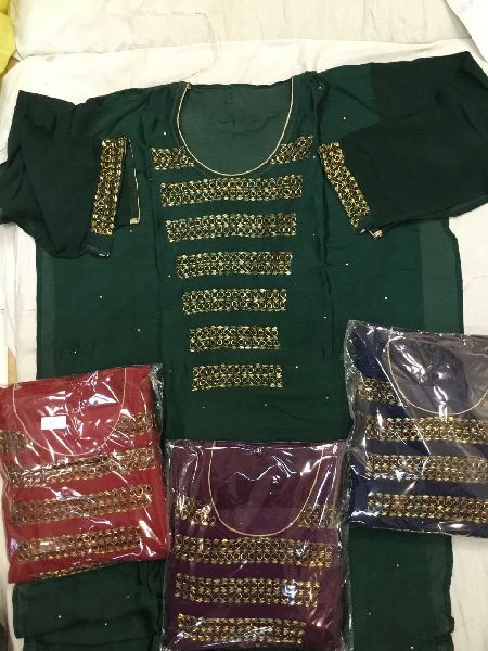 Silk Party Wear Unstitched Suits, Size : Free Size