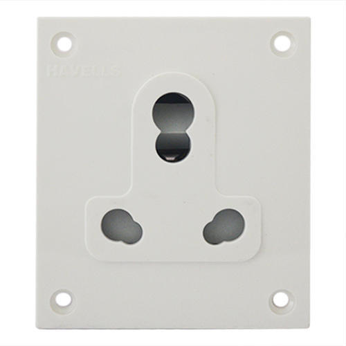 Plastic Wall Switched Socket, Color : White