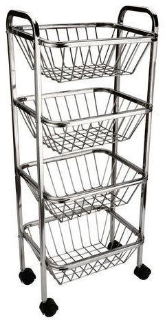 Stainless Steel Fruit Trolley, Feature : Foldable, Height Adjustable, Heat Resistant, Non- Stick, Corrosion Resistant