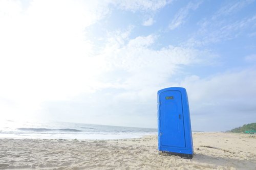 Re-Leaf FRP Modular Mobile Toilets, Color : Blue