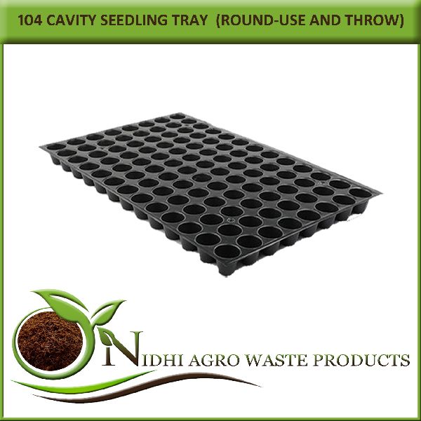 104 Cavity Round Seedling Tray, Color : Black