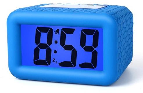 Plastic Travel Alarm Clock, Color : Blue