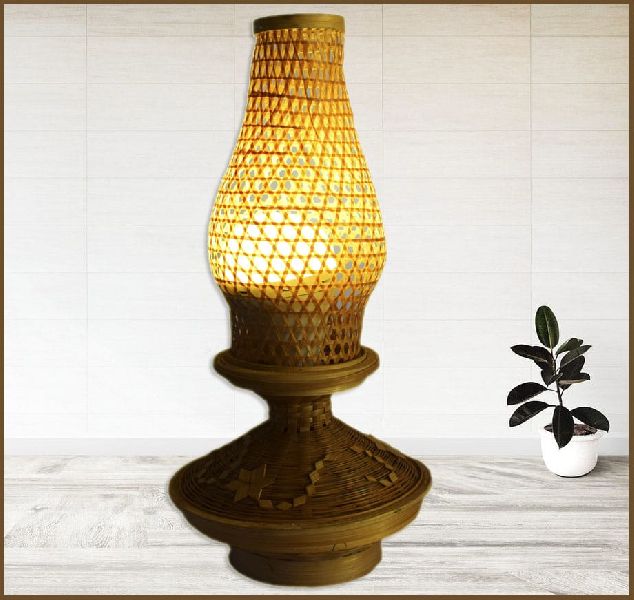 Handmade Bamboo Lamp with Light, Specialities : Fine Finished