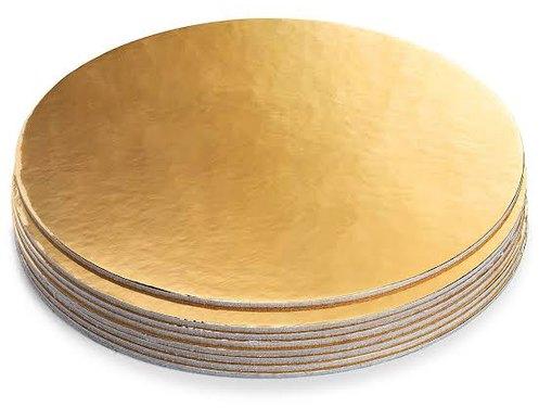 Cardboard Round Cake Base Board, Color : Golden