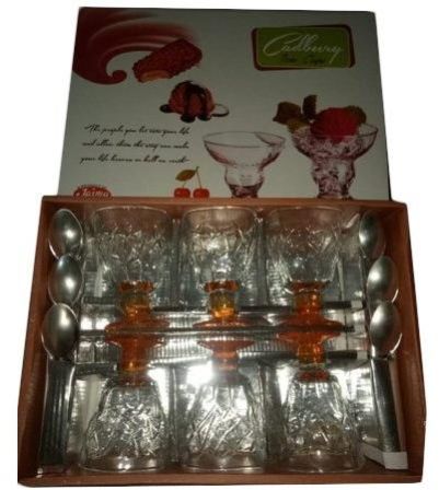 Glass Ice Cream Cup Set