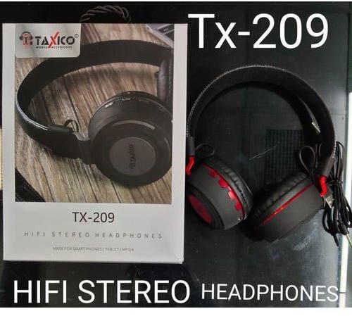 Taxico HIFI Stereo Headphones, Color : Black