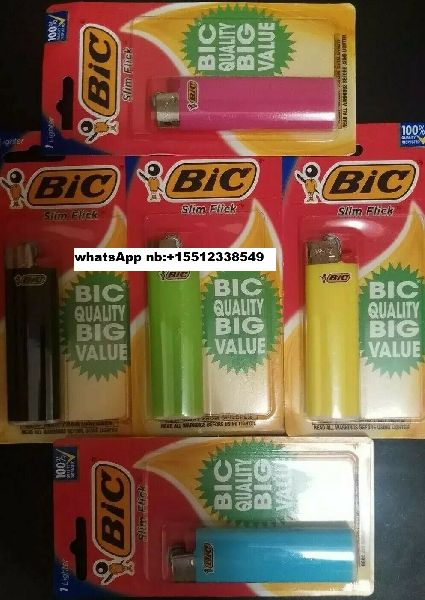 Bic Lighters Slim Flick 5-Pack, for Smoking, Color : Multicolour