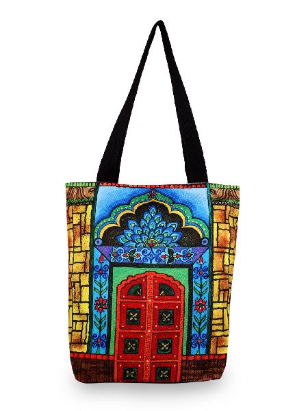  Canvas Outside Printed Designer Tote Bag, Occasion : Casual