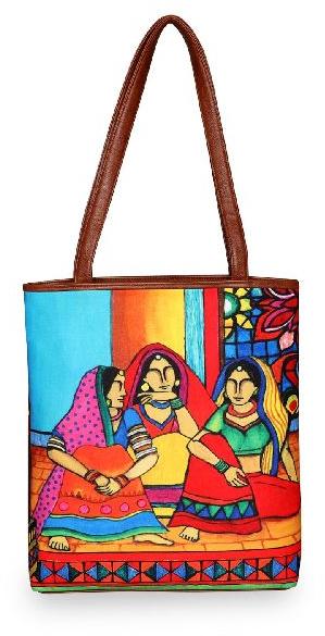 Cotton Pu Outside Digital Printed Tote Bag, Occasion : Casual, Color ...