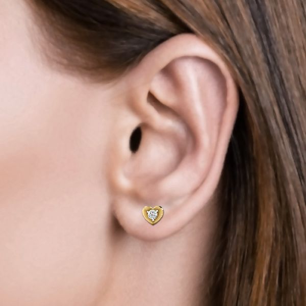 Sweetheart Stud Earrings