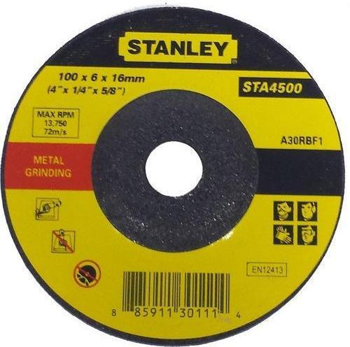 Stanley Disk Metal Grinding Discs, Size : 100 x 6 x 16 mm