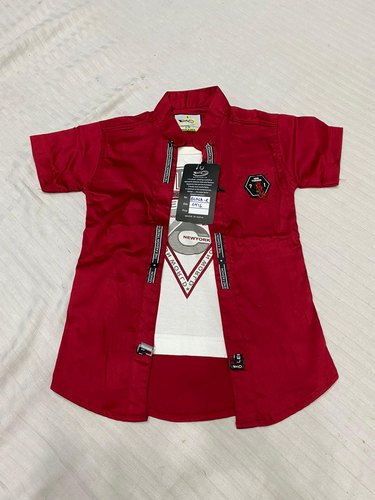 Boys Plain Shirt With T Shirt, Occasion : Casual Wear