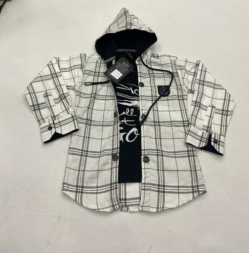 Check Boys Casual Hoodies, Size : 26
