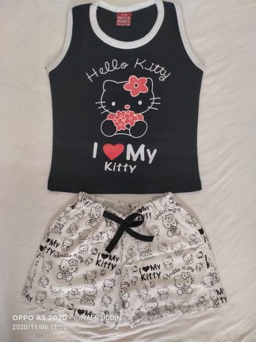 Cotton T-Shirt And Short Set, Size : 18