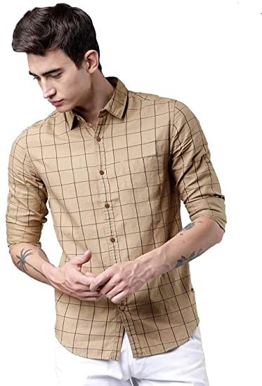 Half Sleeve Cotton Mens Casual Shirts, Pattern : Checked, Printed