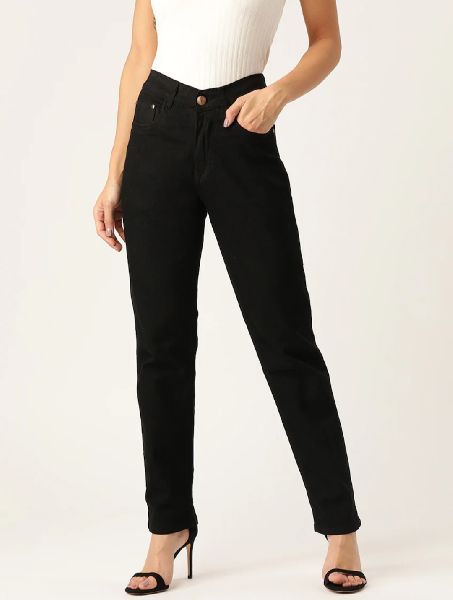 Plain Denim Ladies Straight Fit Jeans, Size : Multisizes
