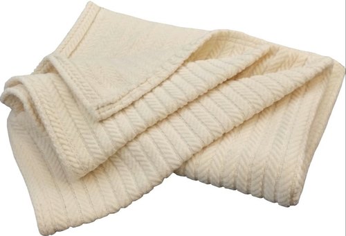 Plain Cotton Blanket Warmer, Color : White