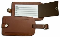 Plain Leather Luggage Tag, Size : Standard