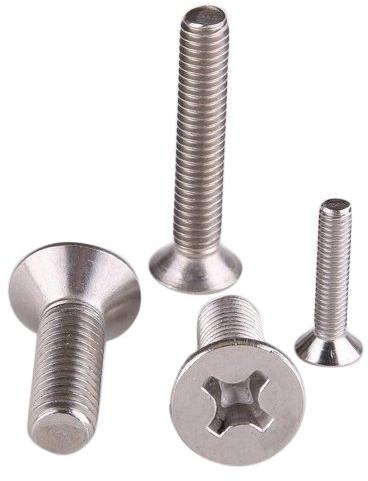 Hot Dip Galvanizing Flat Head Stainless Steel Screws, for Industrial, Length : 1-10mm, 10-20mm